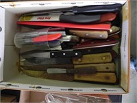 Box Lot of Kitchen Knives