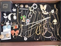 Lot of Jewelry - broaches, rings, necklaces,