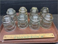 8 whithall Tatum glass insulators