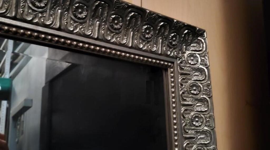 Large Designer Mirror with Black Frame
