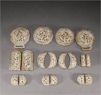 Qing Dynasty pastel animal button flower seal