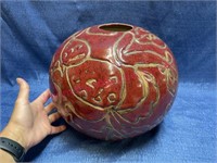 NIce large etched round vase (retail $59.99)
