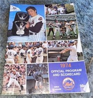 1974 NY Mets Shea Stadium Program & Scorecard