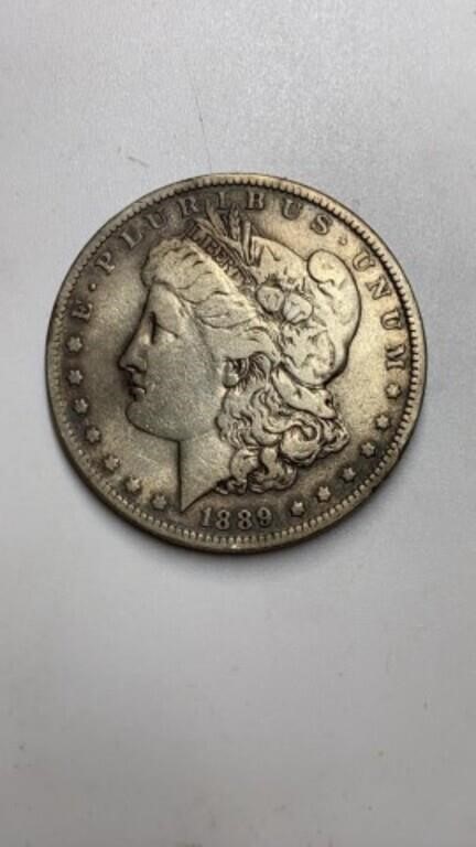 1889-O Morgan silver dollar