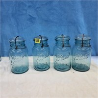 4 Quart Blue Jars
