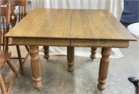 Vintage Wooden Table on Casters