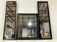 (3) Framed Wall Mirrors