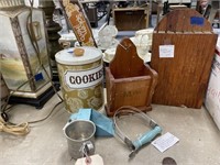 3 Old Utensils - Cookie Canister - Knife Block