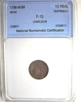1796-NGM 1/2 Real NNC F15 Charles IIII