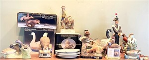 16 Jim Beam and Lionstone whiskey decanters
