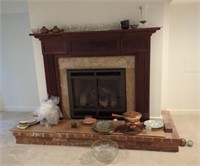Contents of mantel and hearth