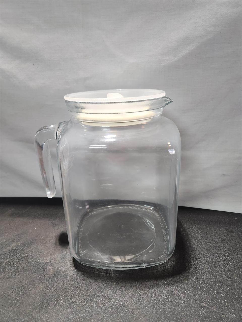 Glass Pitcher with Lid Italy