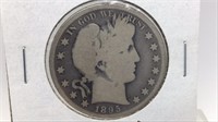 1895 Barber Half Dollar