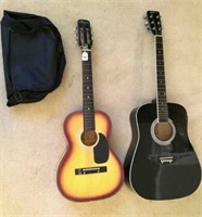 Harmony & Esteban guitars with 1 case