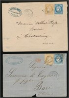 FRANCE #56 & #58 ON COVERS USED FINE