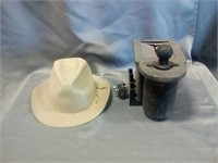 Golf ball washer and cowboy hat