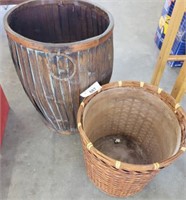 2 PC BAMBOO LOOK PLANTERS
