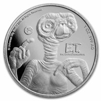 2022 1 Oz Silver E.t. 40th Anniversary Coin Bu