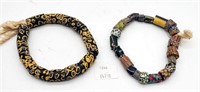 African Trade Beads - Black & Yellow, Mixed Color