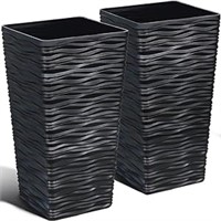 ULN-Worth Garden Tall Square Planters for Outdoor