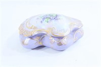 Victorian Hand Painted & Signed Lidded Vanity Box
