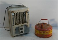 Heater and Gasoline Can