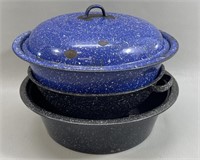 Enamel Pot with Lid, Pot, Colander