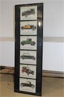 Vintage magazine ads framed