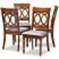 Upholstered Wood Dining Chairs Walnut Brown