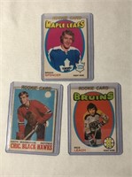 3 -1969-70 Rookie Hockey Cards