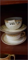 TWO cups and saucers French Limoges