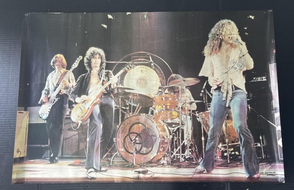 (W) Vintage Led Zeppelin Poster. See Pictures For