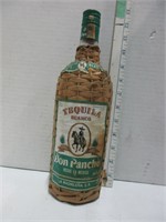 Vtg wicker wrapped tequila bottle