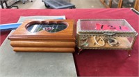 2 JEWELRY BOXES & ASST CONTENTS