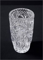 Pinwheel Crystal Vase 8"