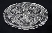 Pinwheel Crystal Pedestal Cake Plate 4" x 12"