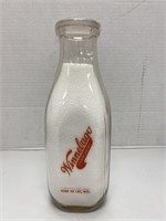 "Winnebago Farm Dairy" Quart Milk Bottle