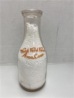 "Wood Ford Farm" Quart Milk Bottle