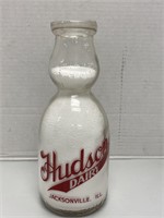 "Hudson Dairy" Quart Milk Bottle