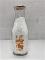 "Martin Farms" Quart Milk Bottle