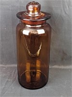 Antique Amber Apothecary Jar