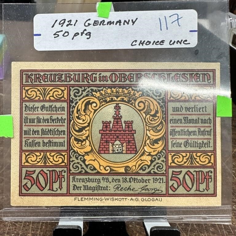 1921 GERMANY 50 PFENNIG CURRENCY NOTE