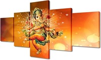 Ganesha Art  5-Piece  Framed (50'Wx24'H)
