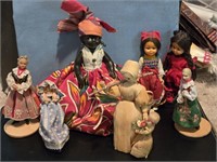 Lot Of Vintage Shelf Display Dolls