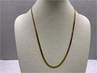Beautiful 23" Monet Gold Tone Herringbone Necklace