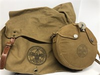 Boy Scout backpack and Boy Scout Canteen