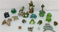 Funky frog figurines 23 pc