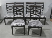 Six Wood Chairs W/Cushions See Info