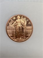Standing Liberty 1 oz. copper round