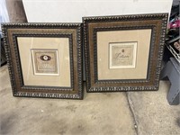 Large framed perfume and soap prints